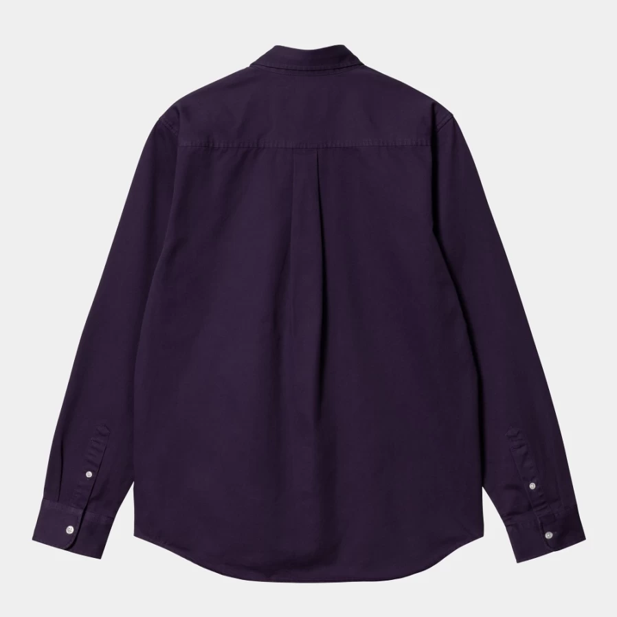 Carhartt WIP Madison Long Sleeve Shirt for Men in Cassis/Wax Color