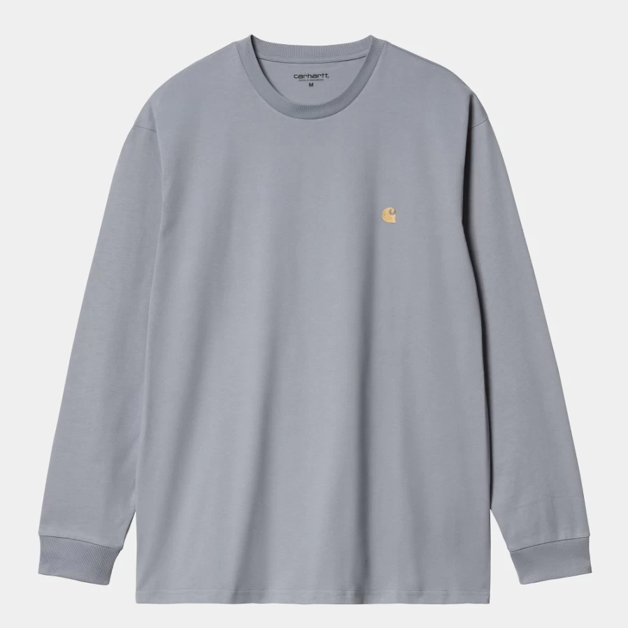 Carhartt WIP Men's L/S Chase T-Shirt in Mirror Gold