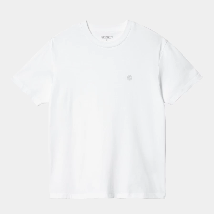 Carhartt WIP Women's Casey Short Sleeve T-Shirt in White & Silver