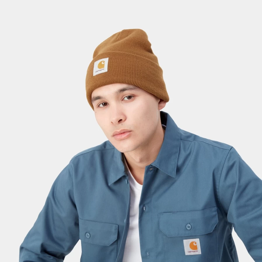 Carhartt WIP Short Watch Hat in Hamilton Brown - Durable Men's Casual Cap