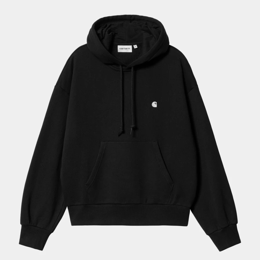 Carhartt WIP Women's Casey Hooded Sweatshirt - Black & Silver Pullover