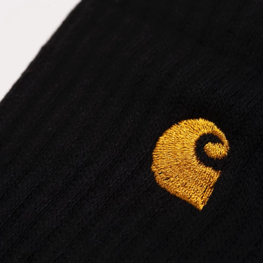 Carhartt WIP Chase Socks - Black & Gold Athletic Performance Footwear