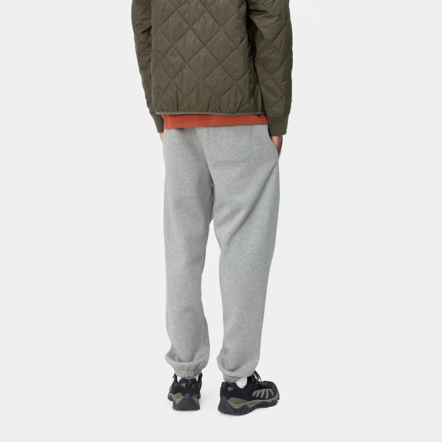 Carhartt WIP Men's Chase Sweat Pants in Grey Heather & Gold - Comfortable Casual Joggers