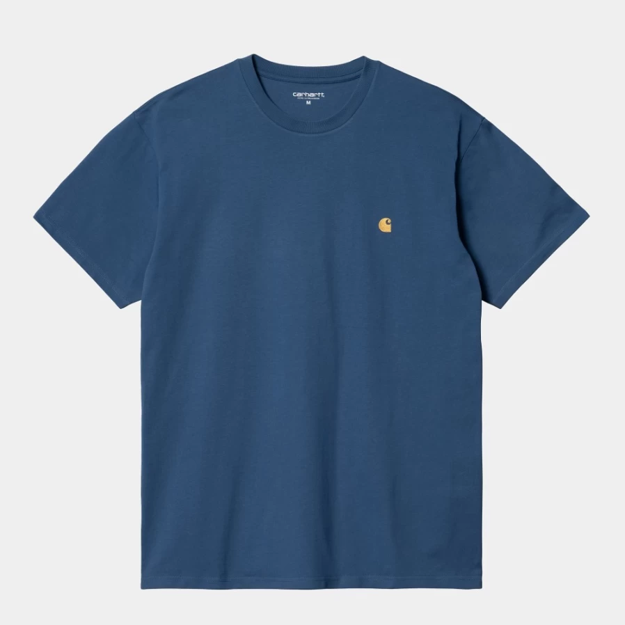 Carhartt WIP Men's S/S Chase T-Shirt in Liberty Gold Color