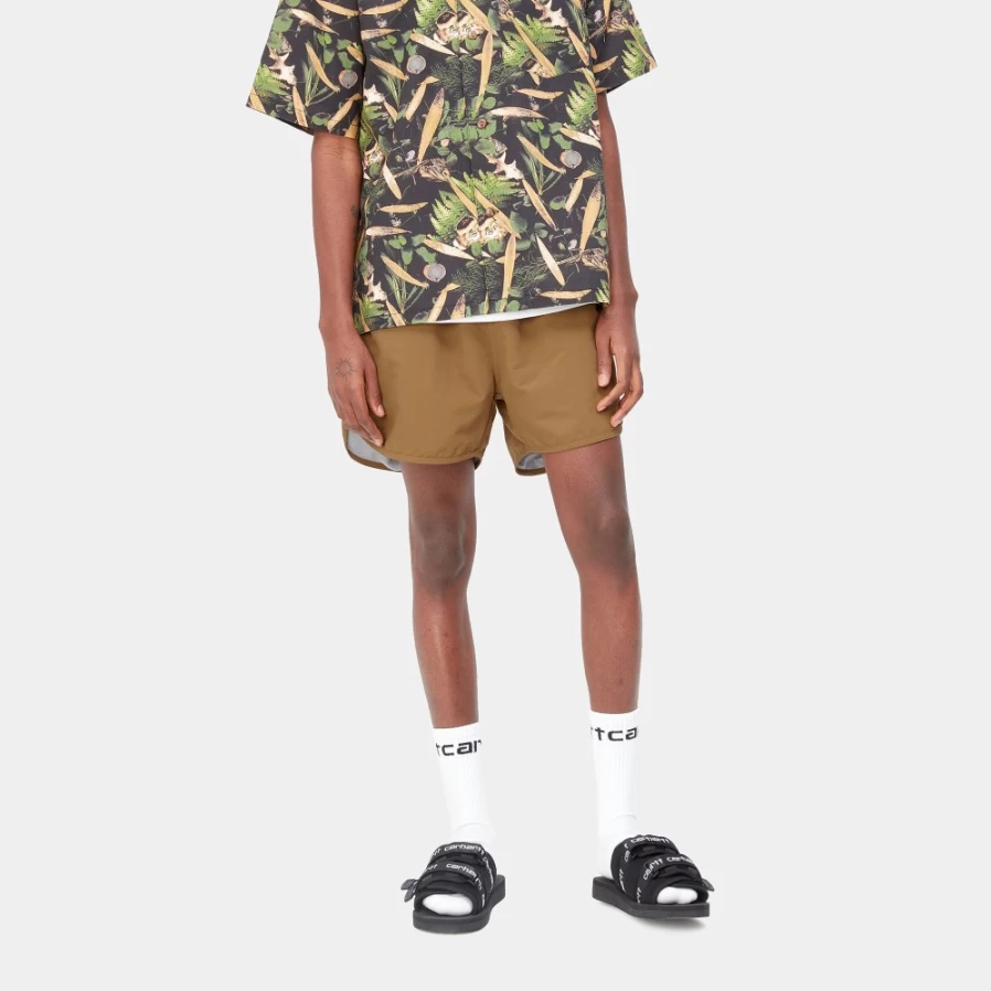 Carhartt WIP Men's Rune Swim Shorts in Hamilton Brown - Quick-Dry Swimming Trunks