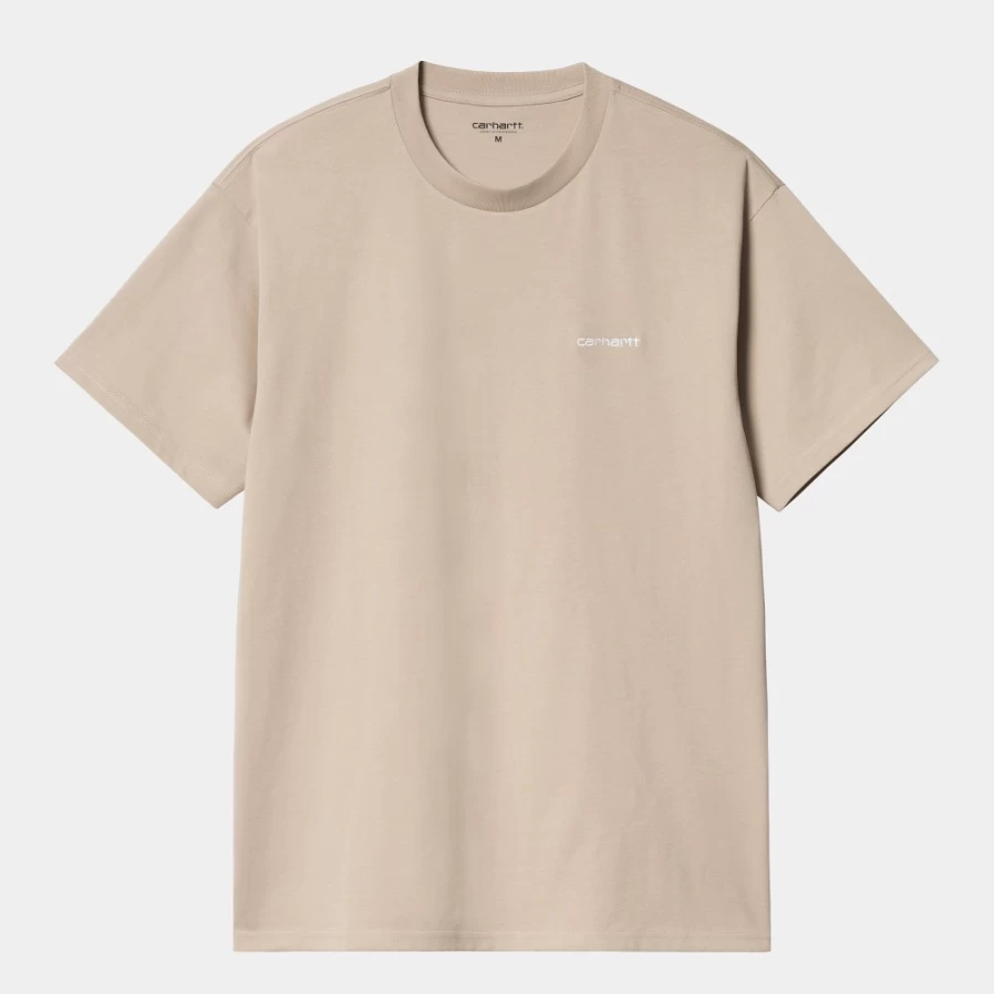 Carhartt WIP Men's Script Embroidery Short Sleeve T-Shirt - Wall/White