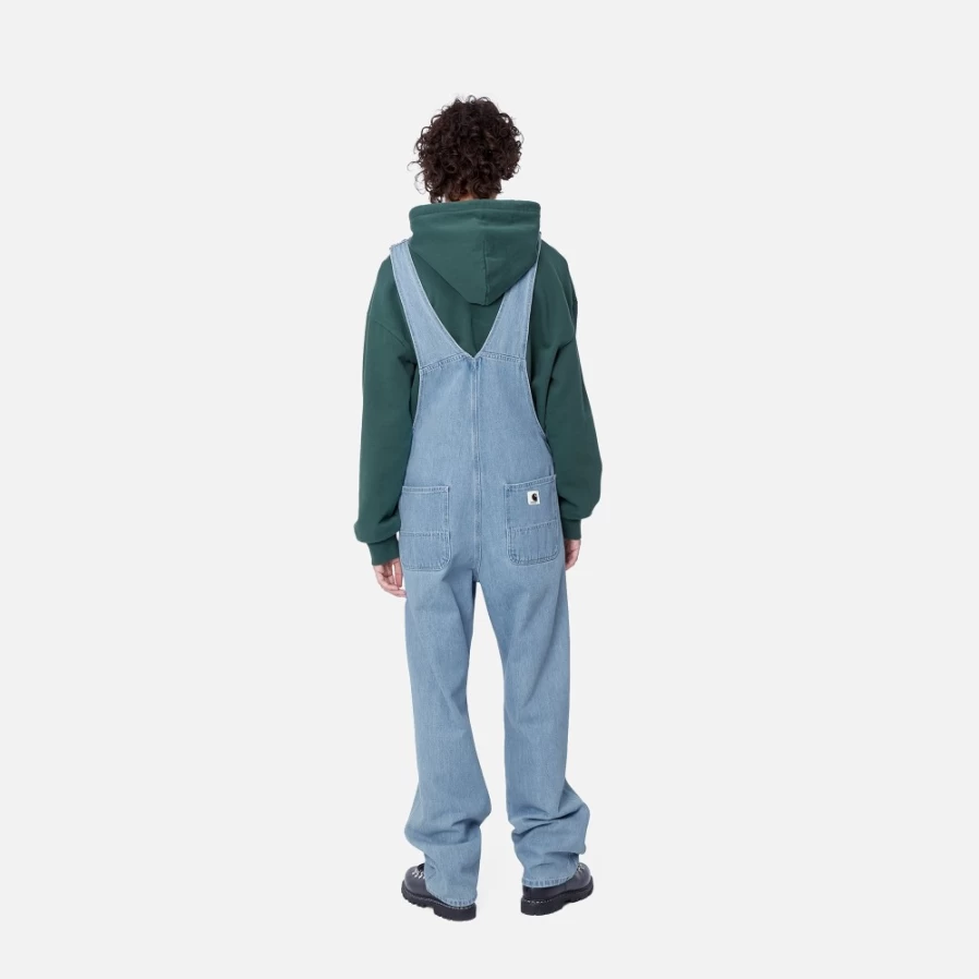 Carhartt WIP Women's Blue Bib Overalls - Straight Fit Denim Overalls for Women