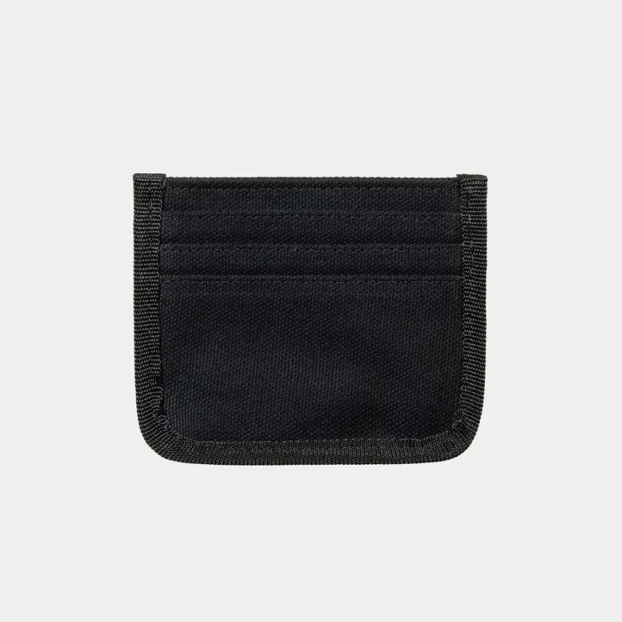 Carhartt WIP Carston Cardholder in Black - Slim Minimalist RFID Wallet for Men